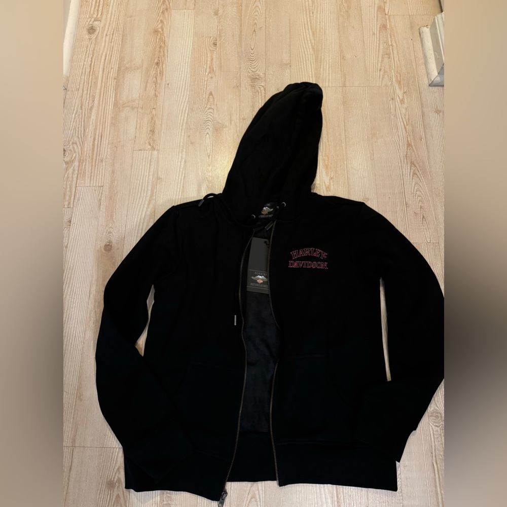 NWT Harley Davidson Bling Skull Hoodie Jacket